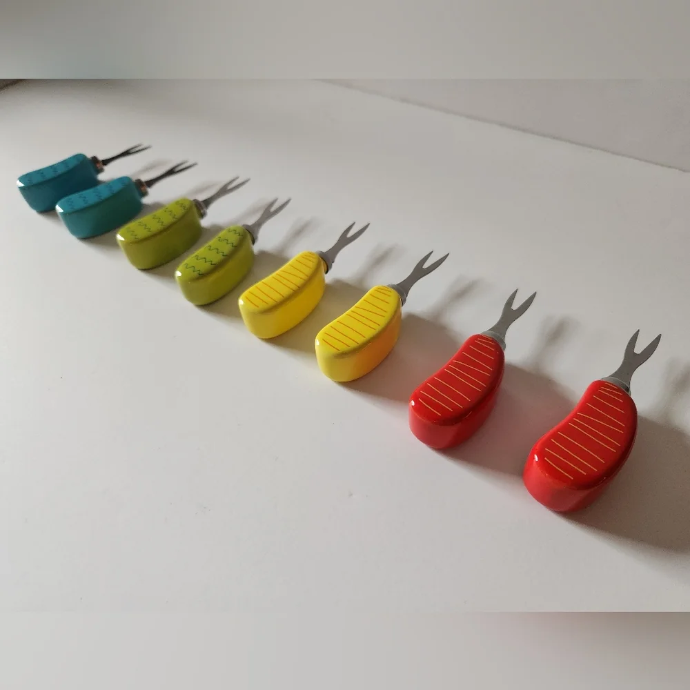 Corn Cob Prongs 4 Pairs (8) Total Colorful